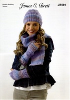 Knitting Pattern - James C Brett JB591 - Marble DK - Accessories